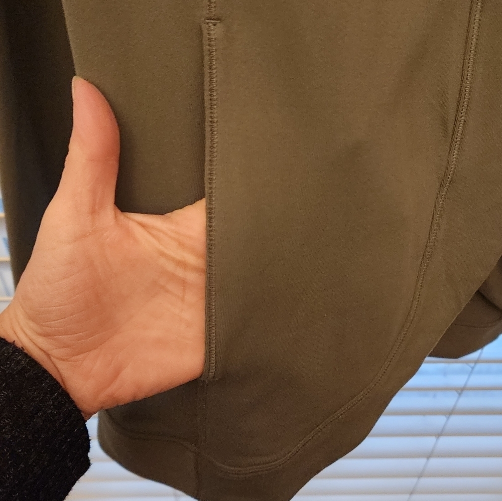 Lululemon Asymmetrical Olive Green Jacket Sz 6 - Picture 4 of 8